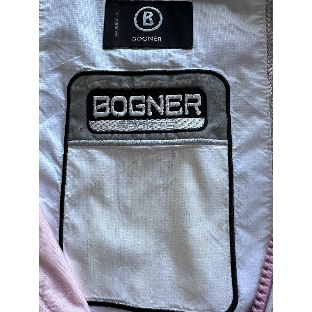Bogner Womens Vest Pink White Striped Lightweight Sport Preppy Size 10 - Picture 11 of 16